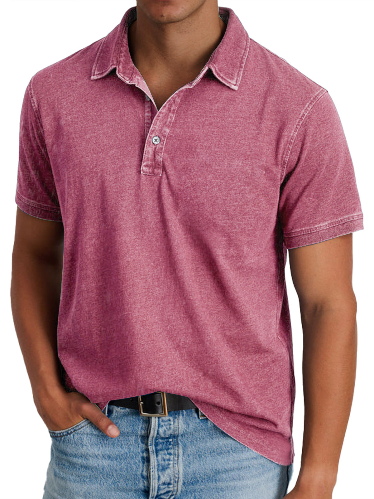 Amaro - Camisa tipo polo casual con estilo