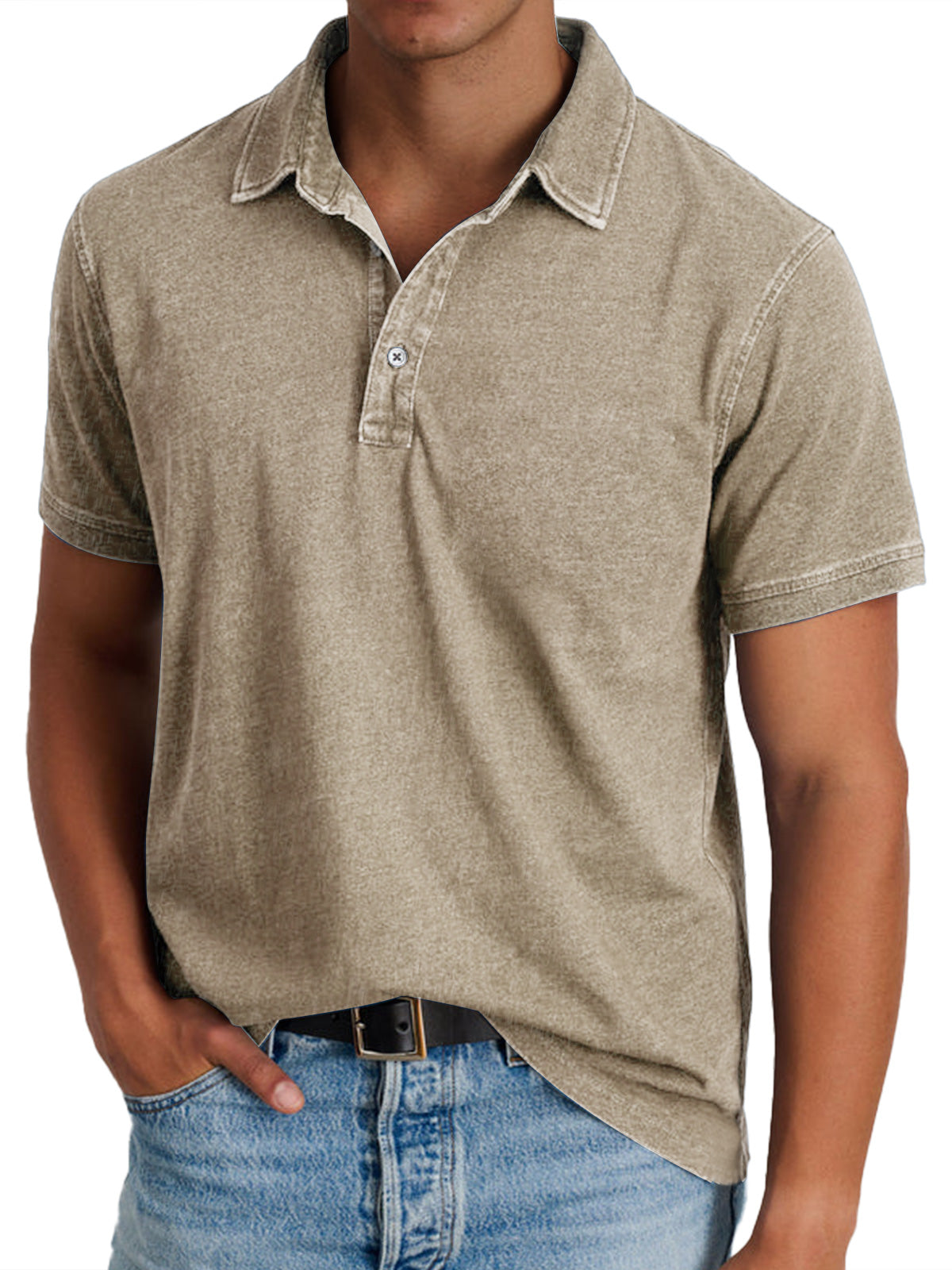 Amaro - Camisa tipo polo casual con estilo