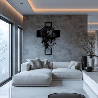 Cyras - Arte de Pared Metálico con Cruz de Jesús