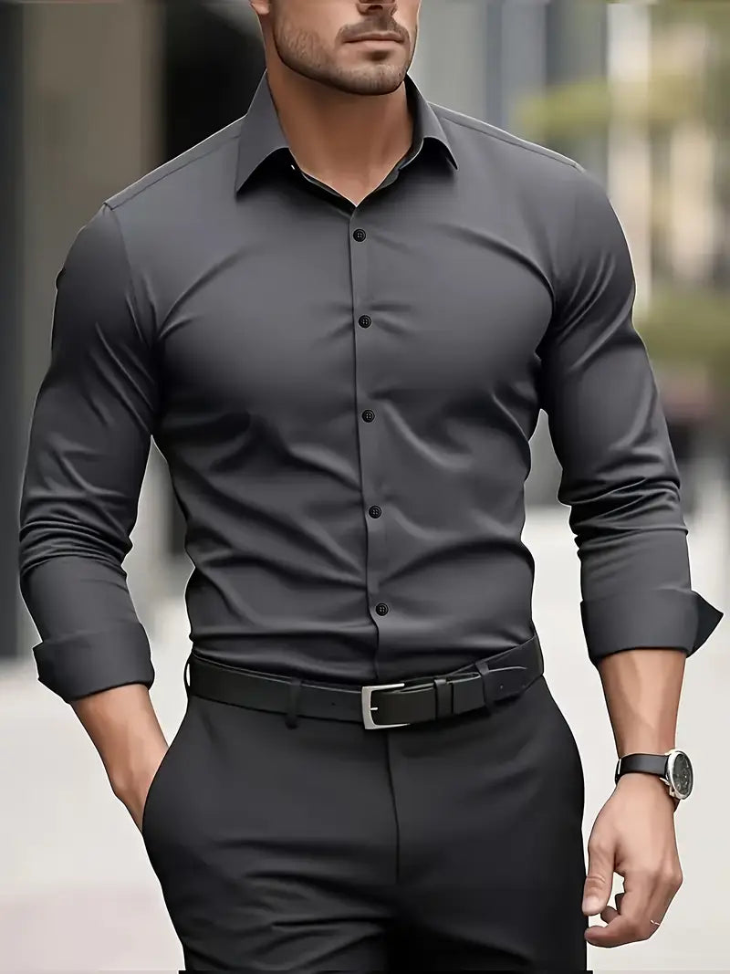 Larry - Camisa de manga larga casual elegante