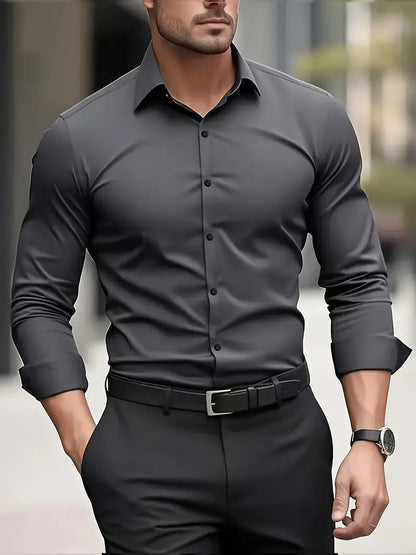 Larry - Camisa de manga larga casual elegante