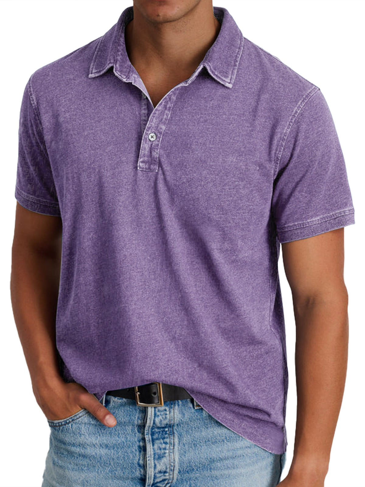 Amaro - Camisa tipo polo casual con estilo