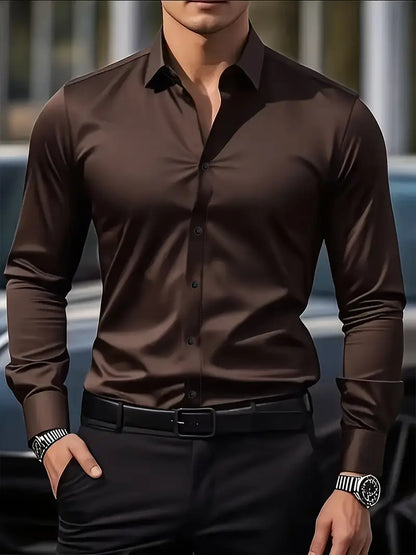 Larry - Camisa de manga larga casual elegante