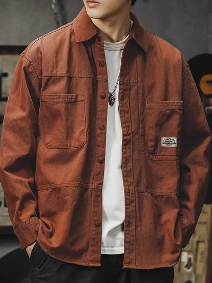 Crispian - Chaqueta tipo camisa casual elegante