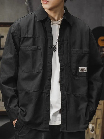 Crispian - Chaqueta tipo camisa casual elegante