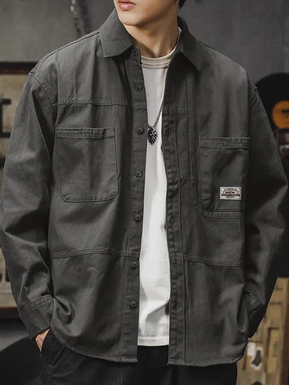 Crispian - Chaqueta tipo camisa casual elegante