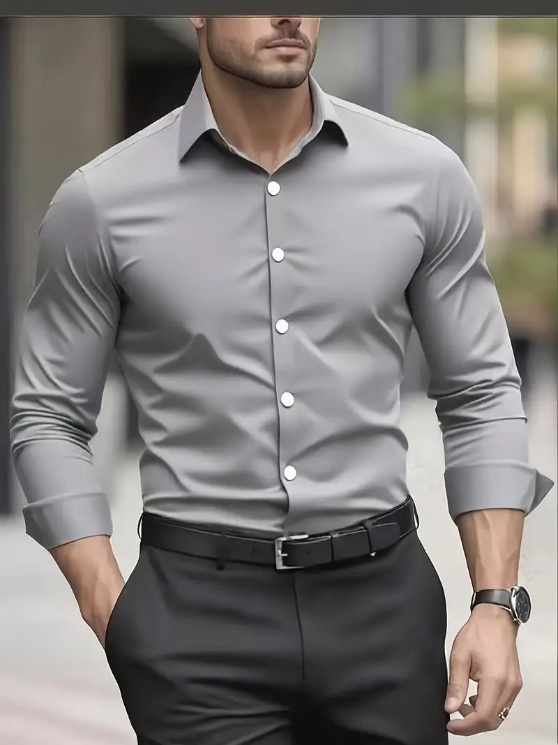 Larry - Camisa de manga larga casual elegante